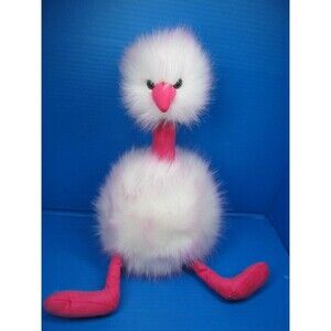 Jellycat Raspberry Ripple Pom Pom Plush Bird Pink Stuffed Animal 20"